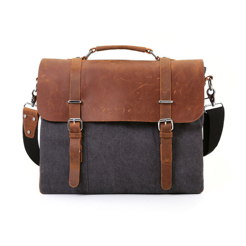 Vintage Canvas Leather 15.6" Laptop Bag