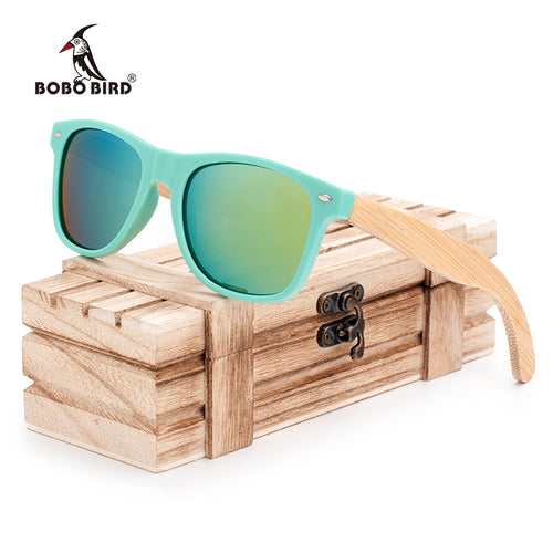 Men's Polarized Wood Holder Sun Glasses