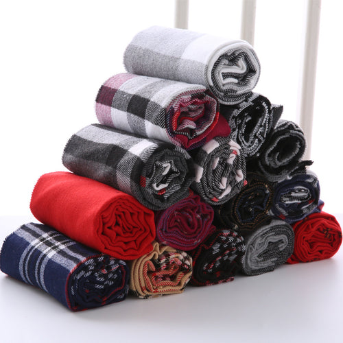 Brand Designer Plaid Men Scarf