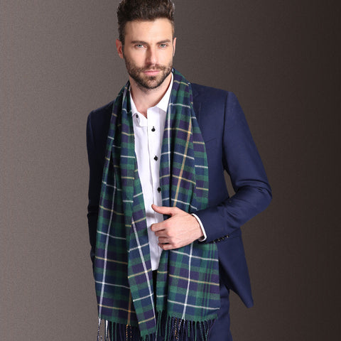 Brand Designer Plaid Men Scarf